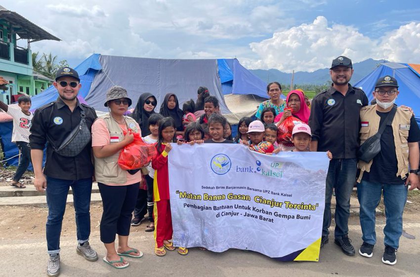  Peduli Cianjur, UPZ Bank Kalsel dan Founder Sedekah Beras Salurkan Bantuan