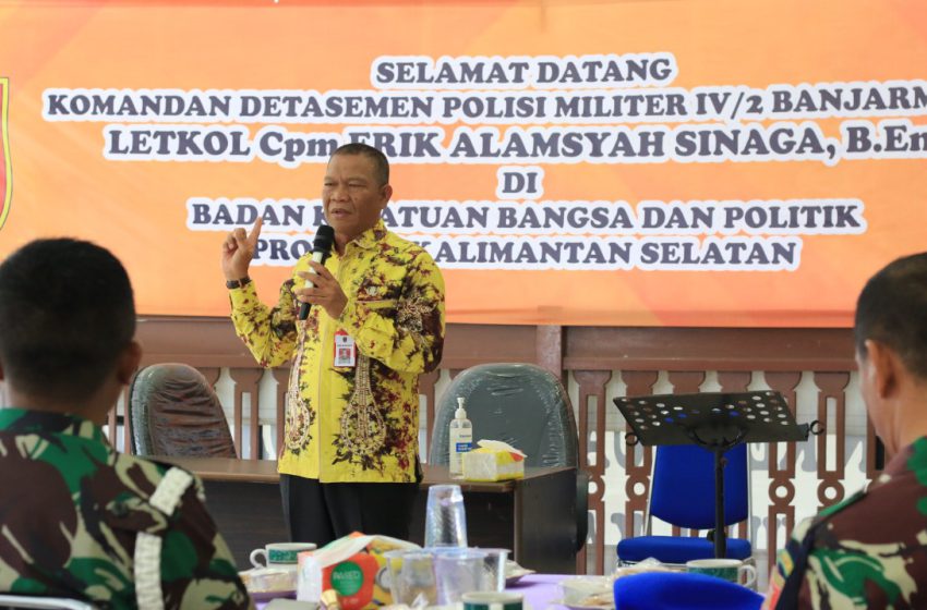  Bakesbangpol Kalsel Terima Kunker Komandan PM VI/2 Banjarmasin