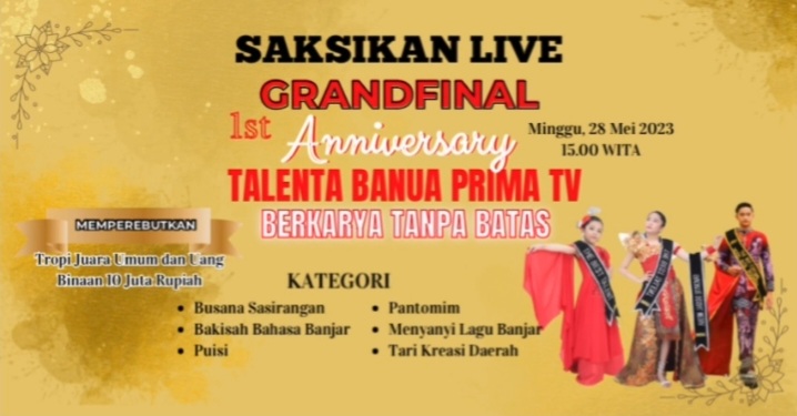  Berkarya Tanpa Batas, Saksikan Live Grand Final Talenta Banua di Prima TV