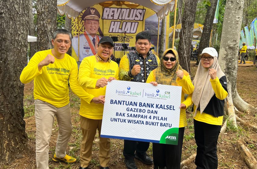  Komitmen Dukung Revolusi Hijau, Bank Kalsel Sumbang Fasilitas Wisata di Bukit Batu