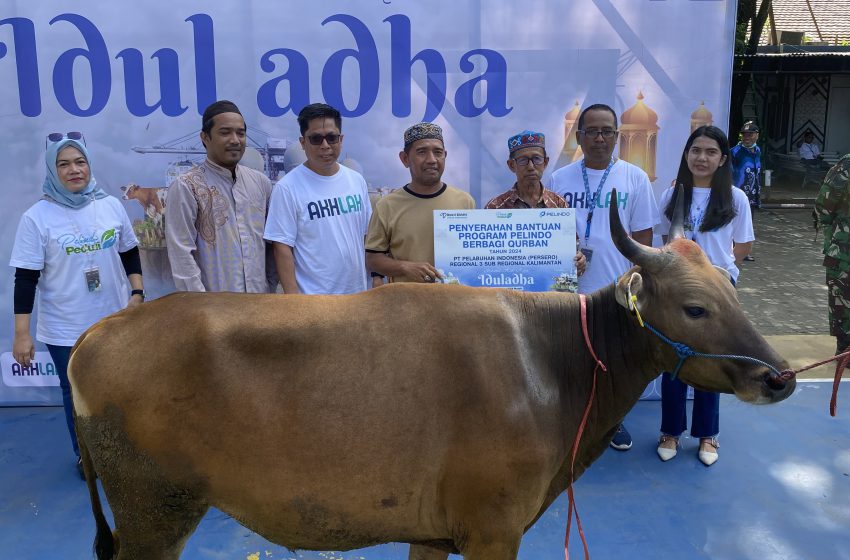  Pelindo Kembali Salurkan TJSL dan Berbagi Hewan Kurban Idul Adha 1445 H